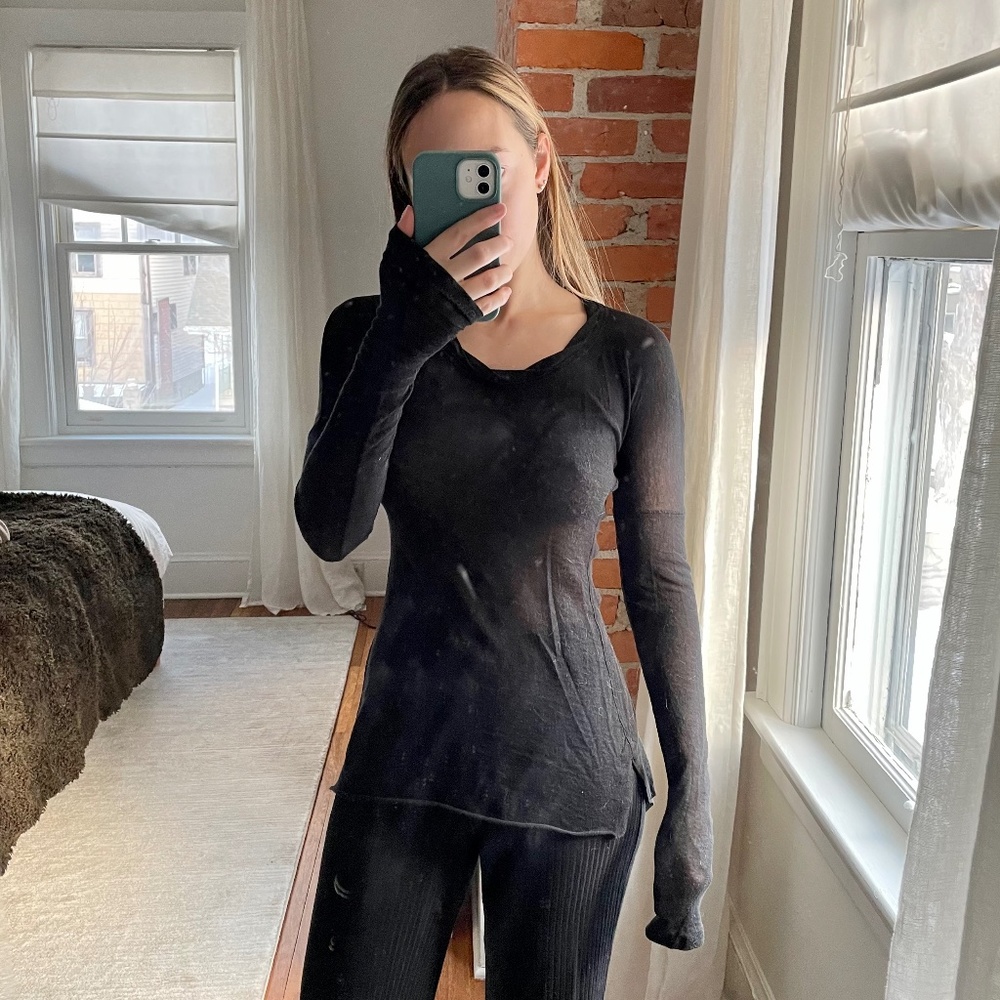 Rag & Bone Black Long Sleeve Shirt